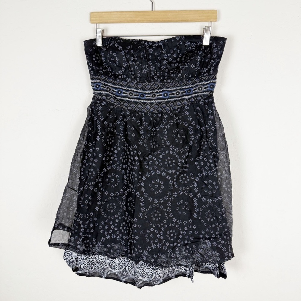 Vintage Y2K Free People Size Strapless Embroidered Dress - Picture 3 of 12